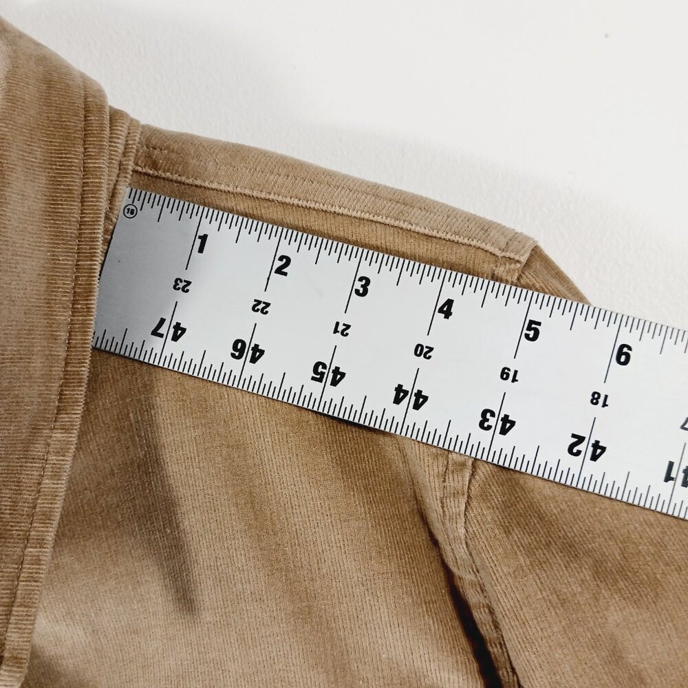 Denim & Co. Women's Utility Jacket, Tan Corduroy, Size Large, Safari Barn Chore - Picture 12 of 15